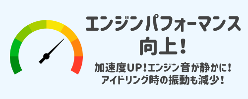 「エンジン音の静粛化・加速性能改善・振動低減」