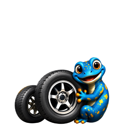 タイヤを持ったタイヤナノベールのキャラクター